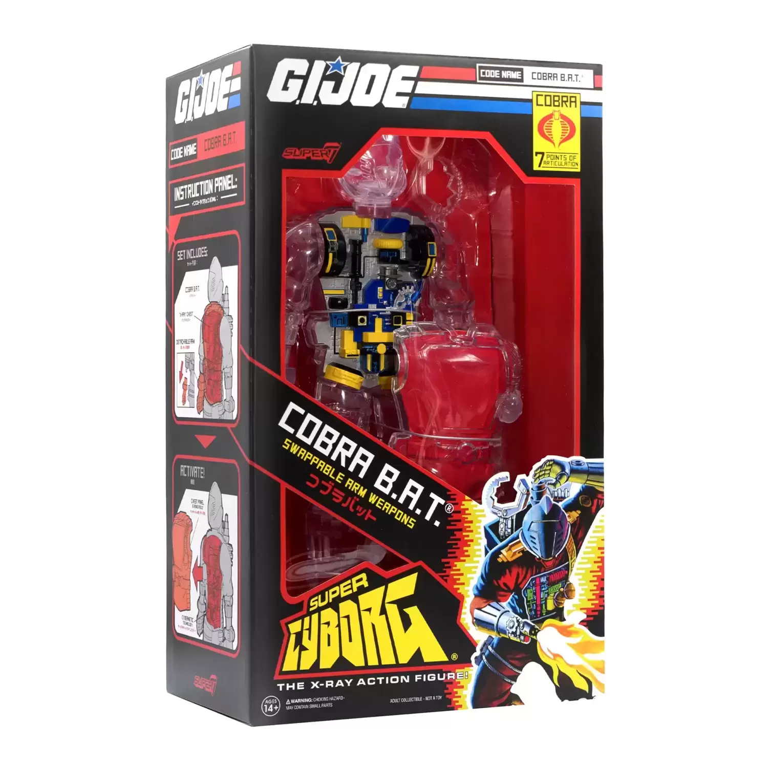 Super7 - Super Cyborgs - G.I. Joe - Super Cyborg - Cobra B.A.T. (Clear)