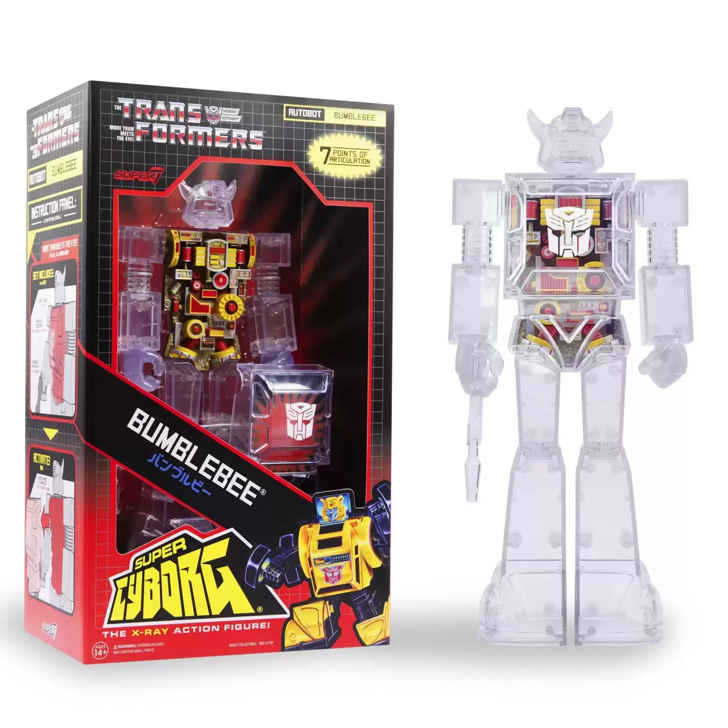 Super7 - Super Cyborgs - Transformers - Bumblebee Super Cyborg (Clear)