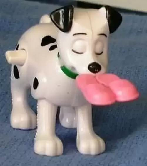 Happy Meal - 102 Dalmatiens (2000) - Dalmatian Holding pink slippers in mouth with green collar windup
