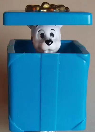 Happy Meal - 102 Dalmatiens (2000) - Dalmatian In a blue gift box with gold bow with windup