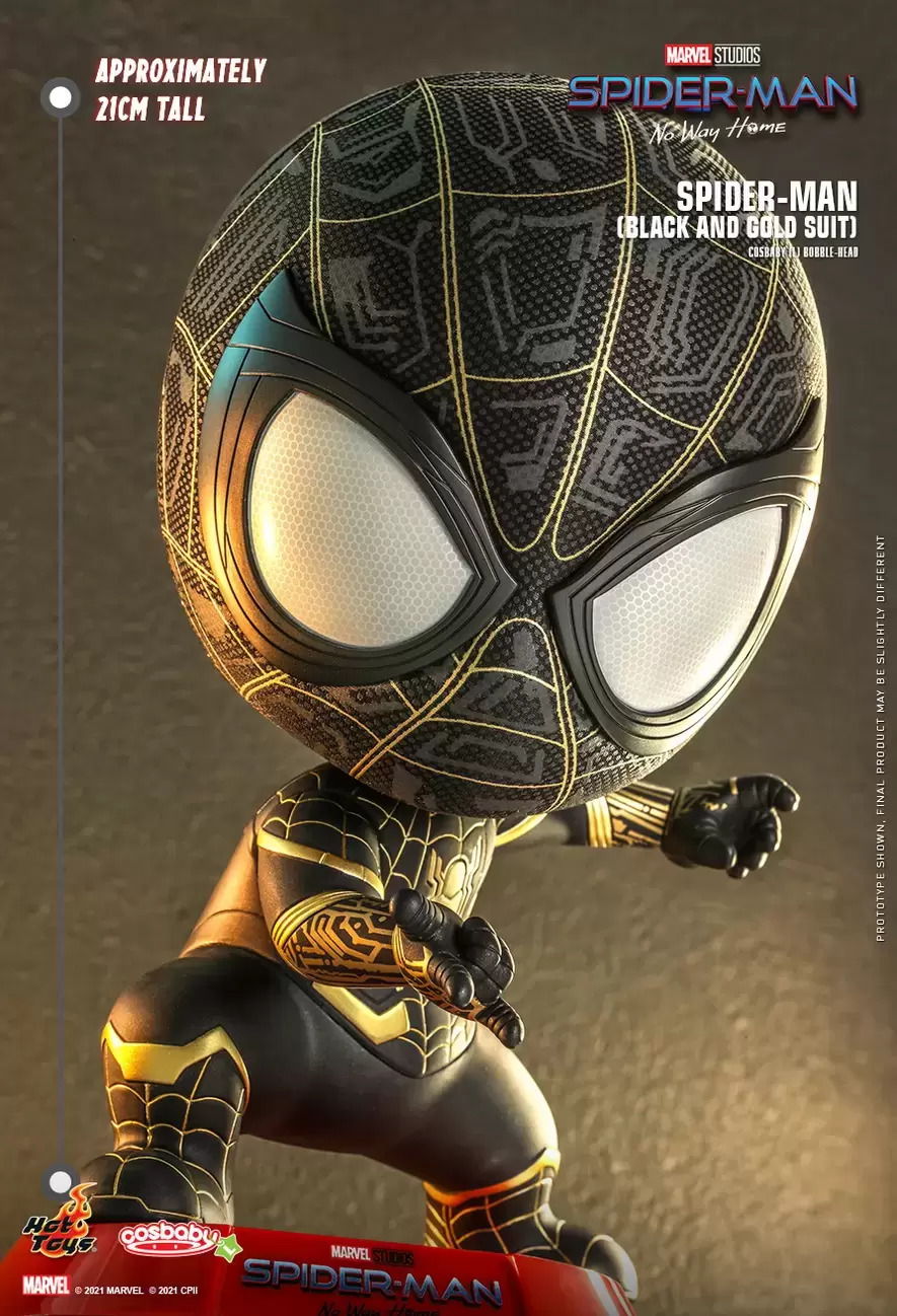 Cosbaby Figures - Spider-Man: No Way Home - Spider-Man (Black and Gold Suit) - Large Version