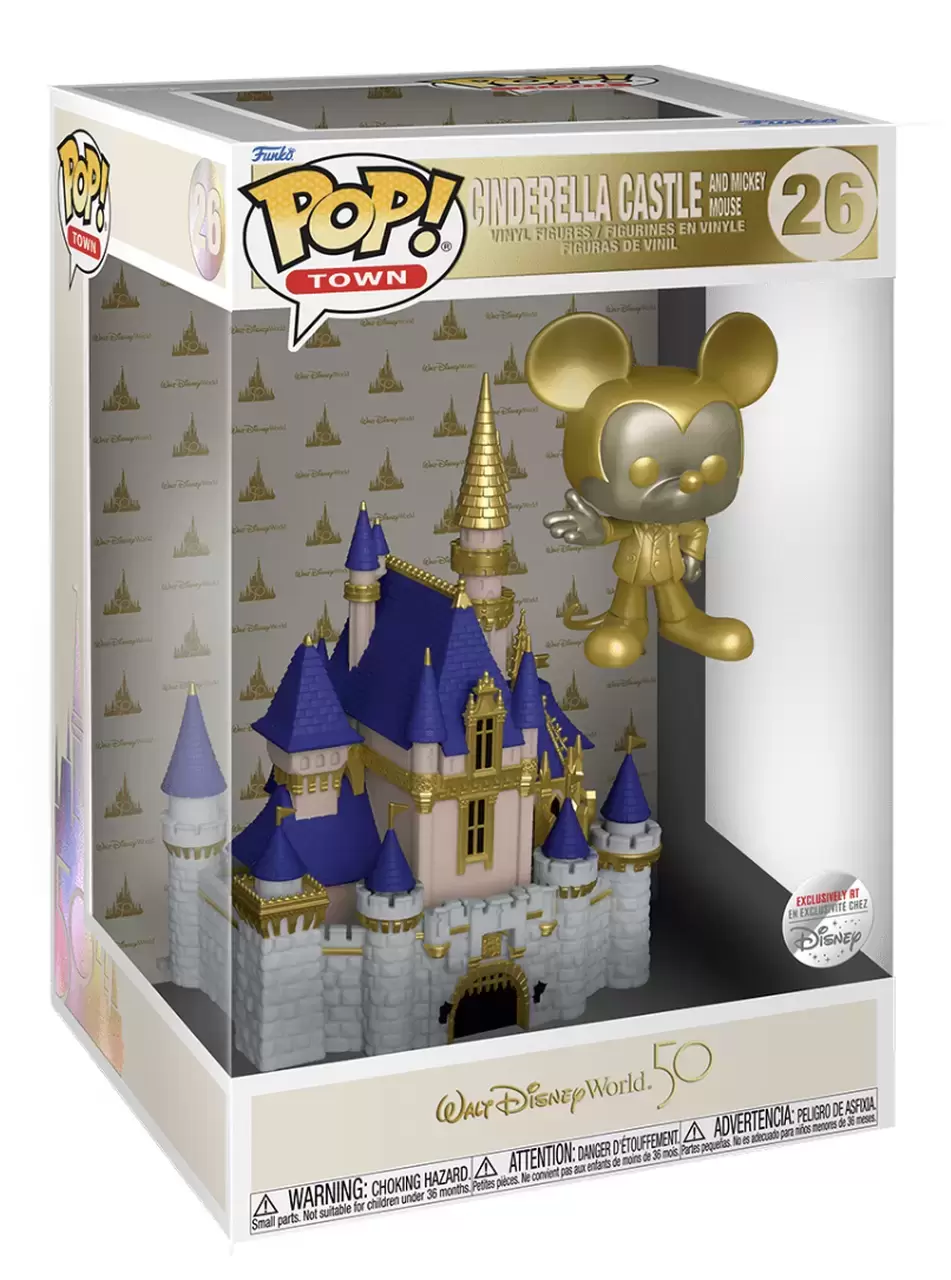 POP! Town - Disney - Cinderella Castle and Mickey Mouse Gold