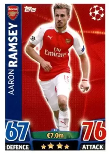 Match Attax - UEFA Champions League 2015-2016 - Aaron Ramsey - Arsenal