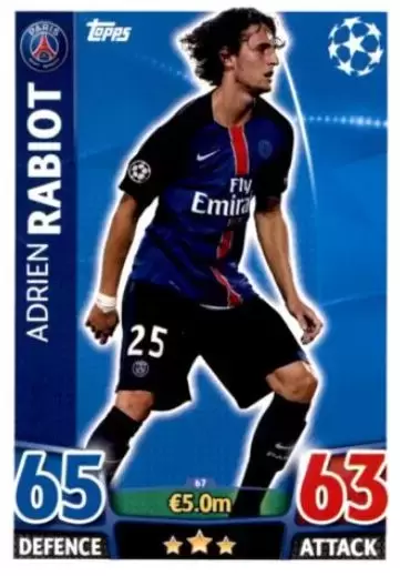 Match Attax - UEFA Champions League 2015-2016 - Adrien Rabiot - Paris Saint-Germain