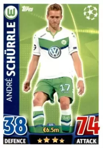 Match Attax - UEFA Champions League 2015-2016 - André Schürrle - VfL Wolfsburg
