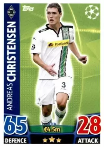 Match Attax - UEFA Champions League 2015-2016 - Andreas Christensen - Borussia Mönchengladbach