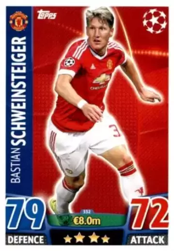 Match Attax - UEFA Champions League 2015-2016 - Bastian Schweinsteiger - Manchester United FC