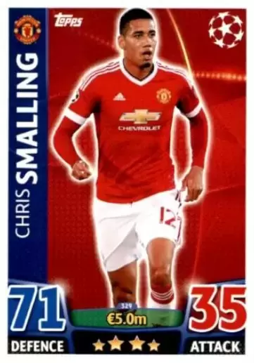 Match Attax - UEFA Champions League 2015-2016 - Chris Smalling - Manchester United FC