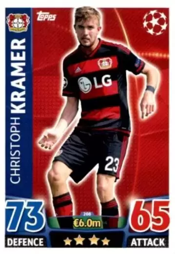 Match Attax - UEFA Champions League 2015-2016 - Christoph Kramer - Bayer 04 Leverkusen