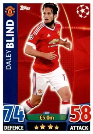 Match Attax - UEFA Champions League 2015-2016 - Daley Blind - Manchester United FC