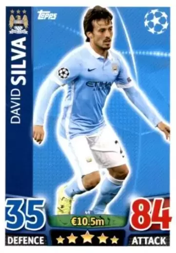 Match Attax - UEFA Champions League 2015-2016 - David Silva - Manchester City