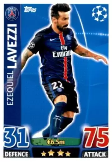 Match Attax - UEFA Champions League 2015-2016 - Ezequiel Lavezzi - Paris Saint-Germain