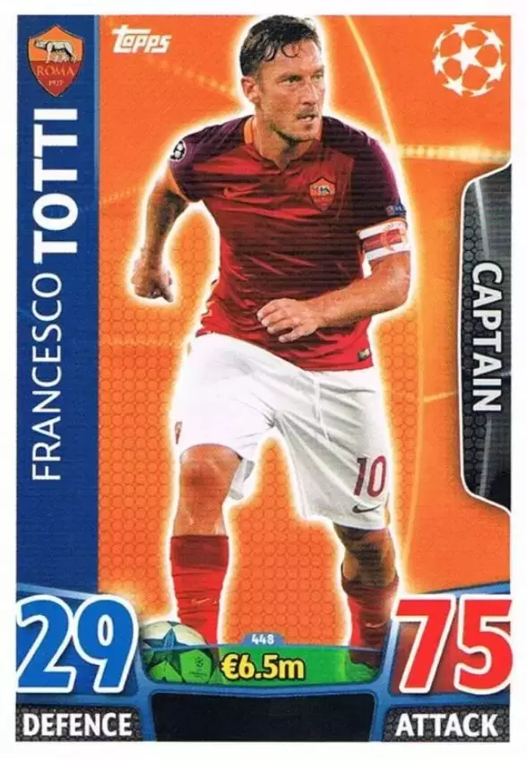 Match Attax - UEFA Champions League 2015-2016 - Francesco Totti - AS Roma
