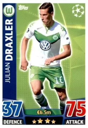 Match Attax - UEFA Champions League 2015-2016 - Julian Draxler - VfL Wolfsburg