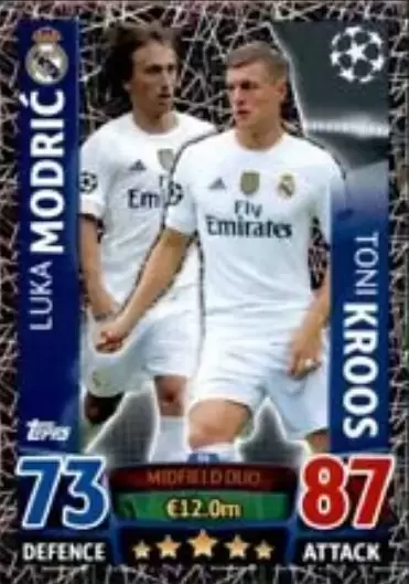 Match Attax - UEFA Champions League 2015-2016 - Luka Modrić / Toni Kroos - Real Madrid CF