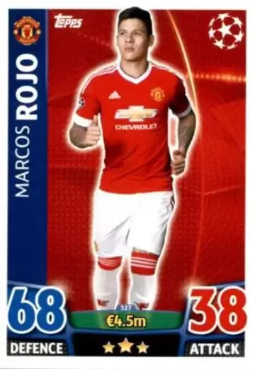 Match Attax - UEFA Champions League 2015-2016 - Marcos Rojo - Manchester United FC