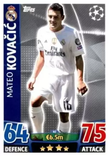 Match Attax - UEFA Champions League 2015-2016 - Mateo Kovačić - Real Madrid CF