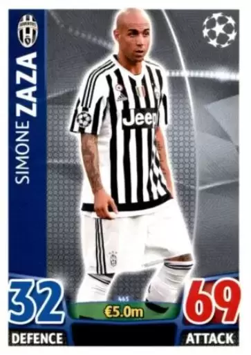 Match Attax - UEFA Champions League 2015-2016 - Simone Zaza - Juventus FC