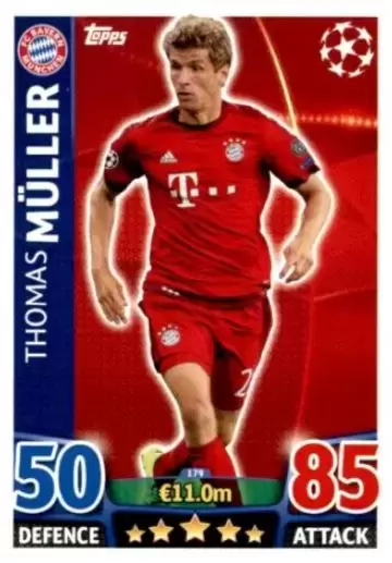 Match Attax - UEFA Champions League 2015-2016 - Thomas Müller - FC Bayern München
