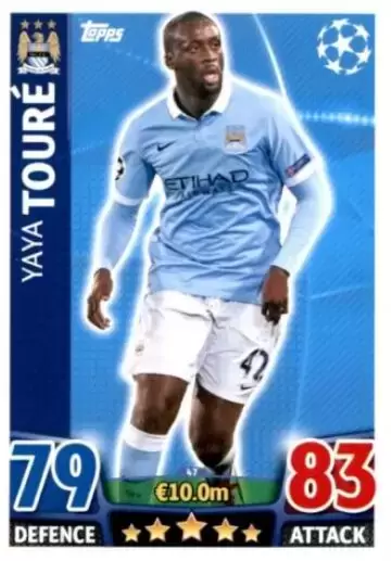 MC 10-Yaya Toure-Manchester City FC Topps Ligue des Champions 2016/17