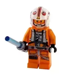 LEGO Star Wars Minifigs - Luke Skywalker (Pilot, Printed Legs, Visor Up / Down, Askew Front Panel)