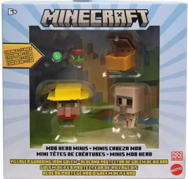 Minecraft - Mattel - Mob Head Minis Villager Guarding Iron Golem