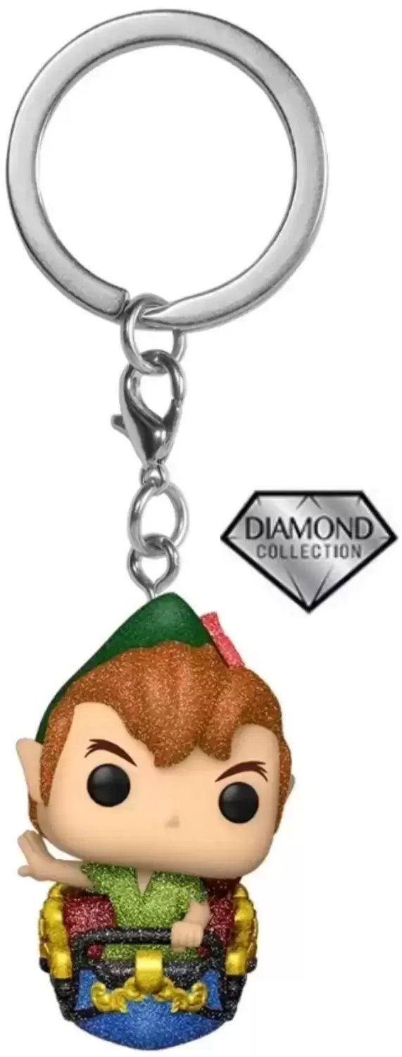 Disney - POP! Keychain - Disney World 50th Anniversary - Peter Pan at The Peter Pan\'s Flight Attraction Diamond Collection