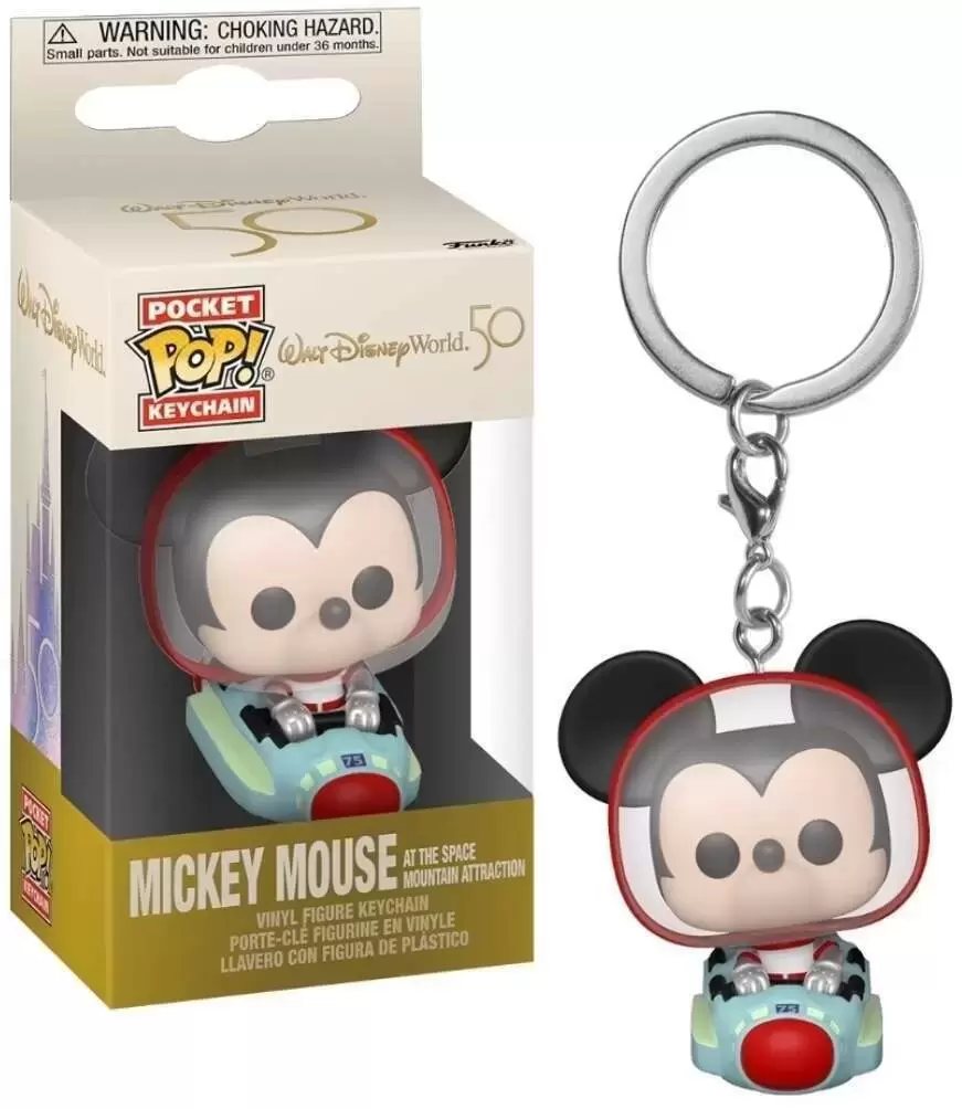 Disney - POP! Keychain - Disney World 50th Anniversary - Mickey Mouse at The Space Mountain Attraction