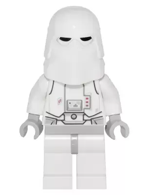 LEGO Star Wars Minifigs - Snowtrooper, Light Bluish Gray Hips, Light Bluish Gray Hands - Backpack attached to Neck Bracket with Plate, Modified w/ Clip Ring