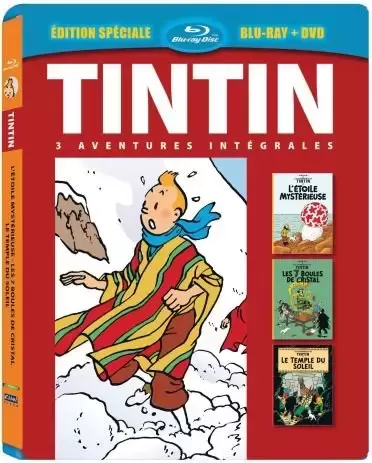 Les Aventures de Tintin - 7 Boules de Cristal + Le Temple du Soleil + L\'Etoile mystérieuse [Combo Blu-Ray + DVD]