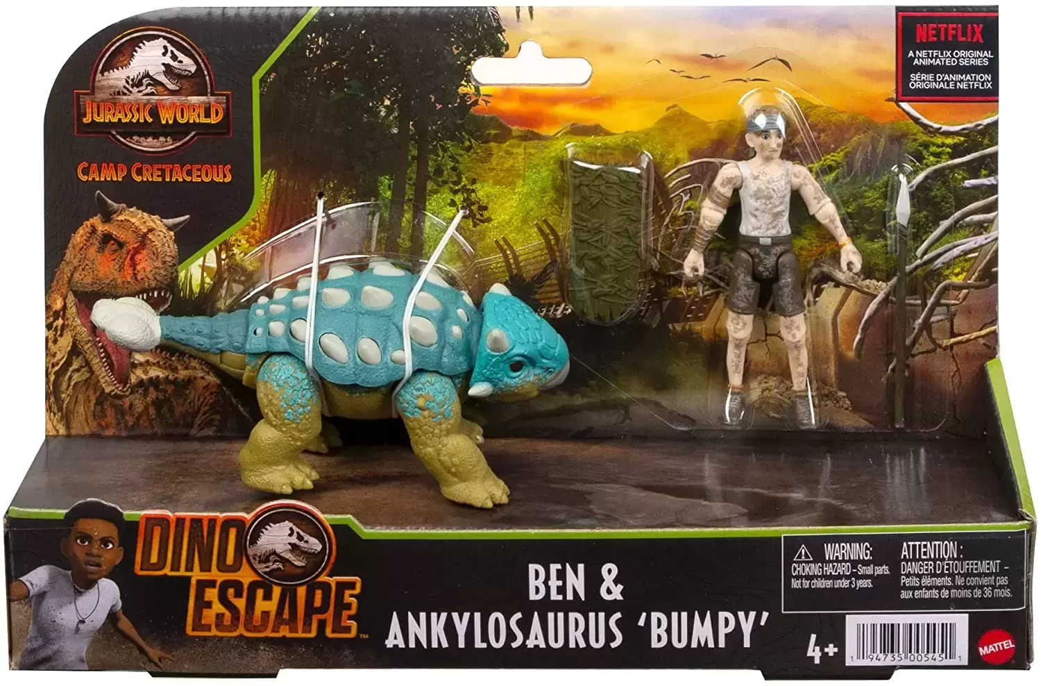 Jurassic World : Camp Cretaceous / Dino Escape - Ben & Ankylosaurus Bumpy