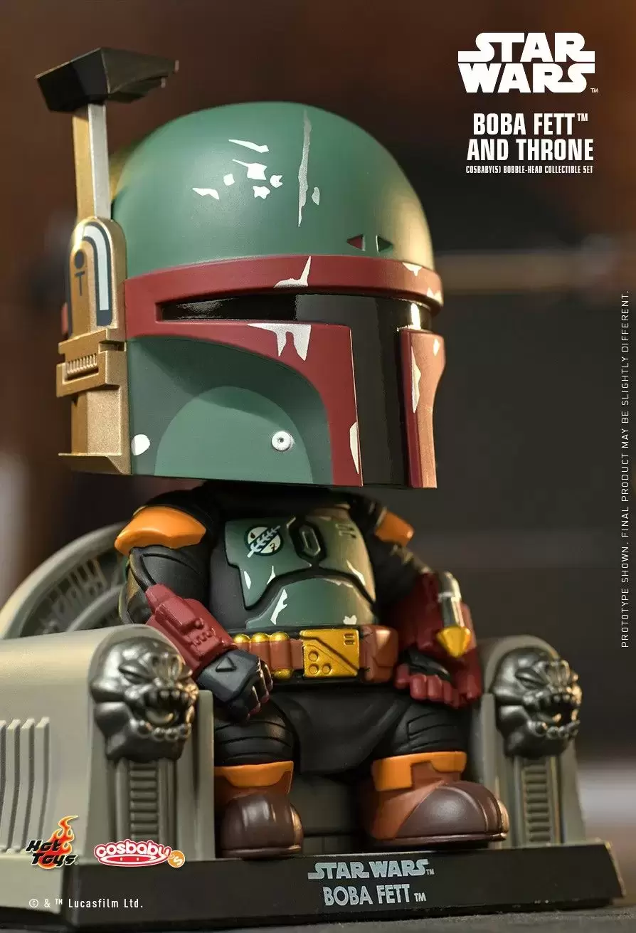 Cosbaby Figures - The Book of Boba Fett - Boba Fett and Throne