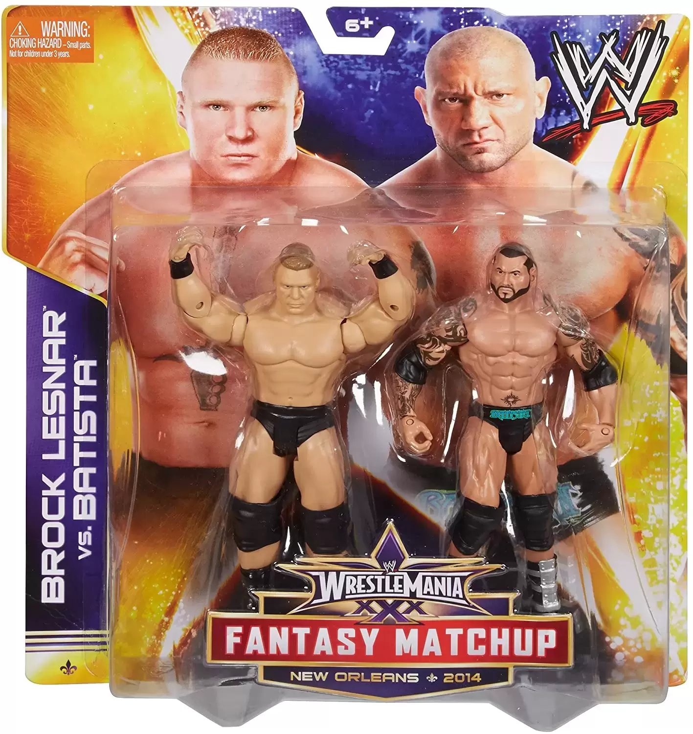 Mattel WWE - WrestleMania Fantasy MatchUp - Brock Lesnar vs. Batista - New Orleans 2014