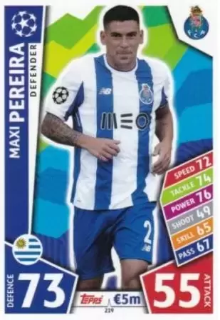 Match Attax UEFA Champions League 2017/18 - Maxi Pereira - FC Porto