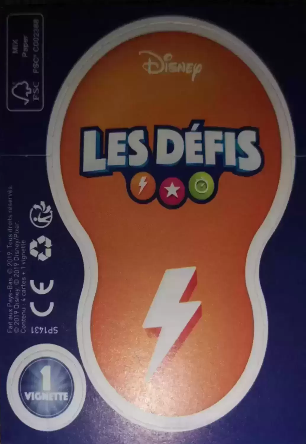 Cartes Auchan : Les Défis (Disney) - Pochette