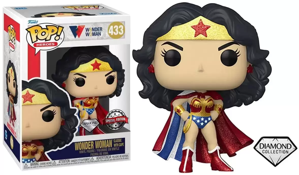 POP! Heroes - Wonder Woman Classic with Cape - Diamond Collection