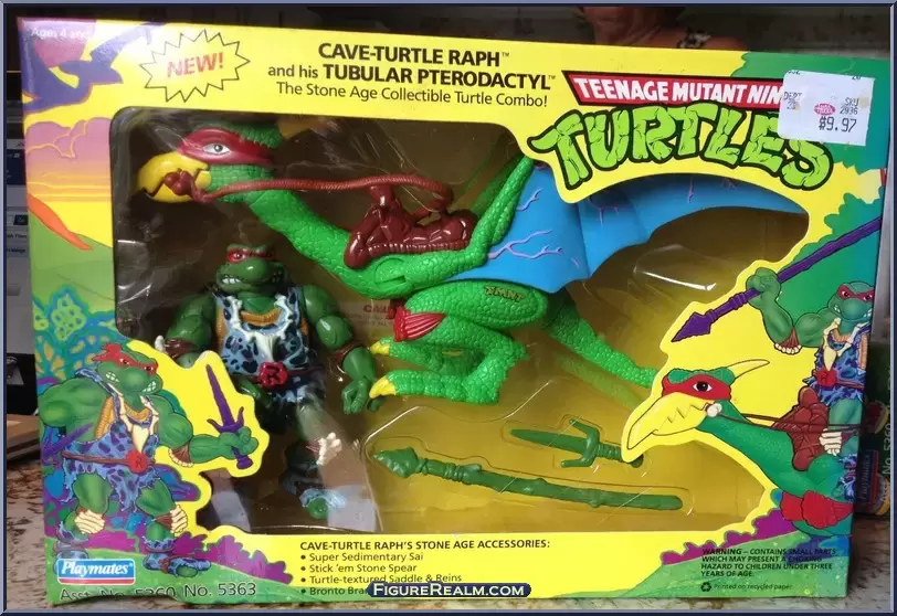 Les Tortues Ninja (1988 à 1997) - Cave Turtle Raph and his Tubular Pterodactyl