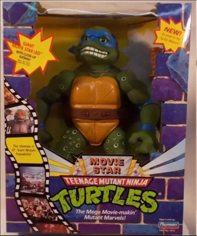 Vintage Teenage Mutant Ninja Turtles (TMNT) - Giant Movie Star Leo