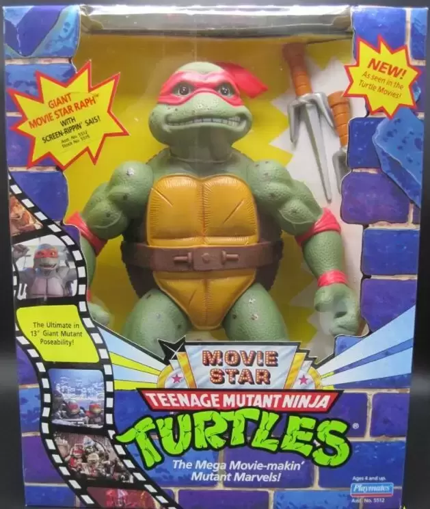 Vintage Teenage Mutant Ninja Turtles (TMNT) - Giant Movie Star Raph