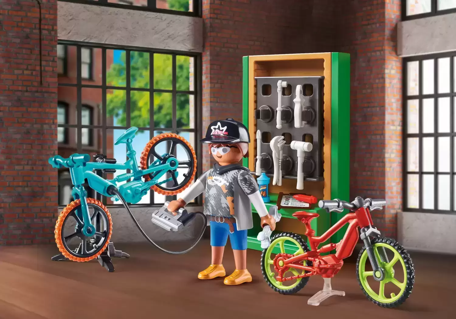 Playmobil dans la ville - Set cadeau Atelier réparation de vélos