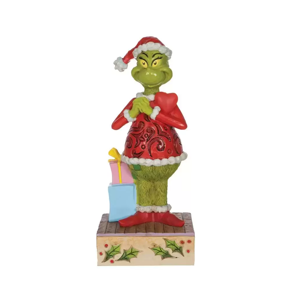 Dr Seuss by Jim Shore - Grinch with Large Blinking Hea