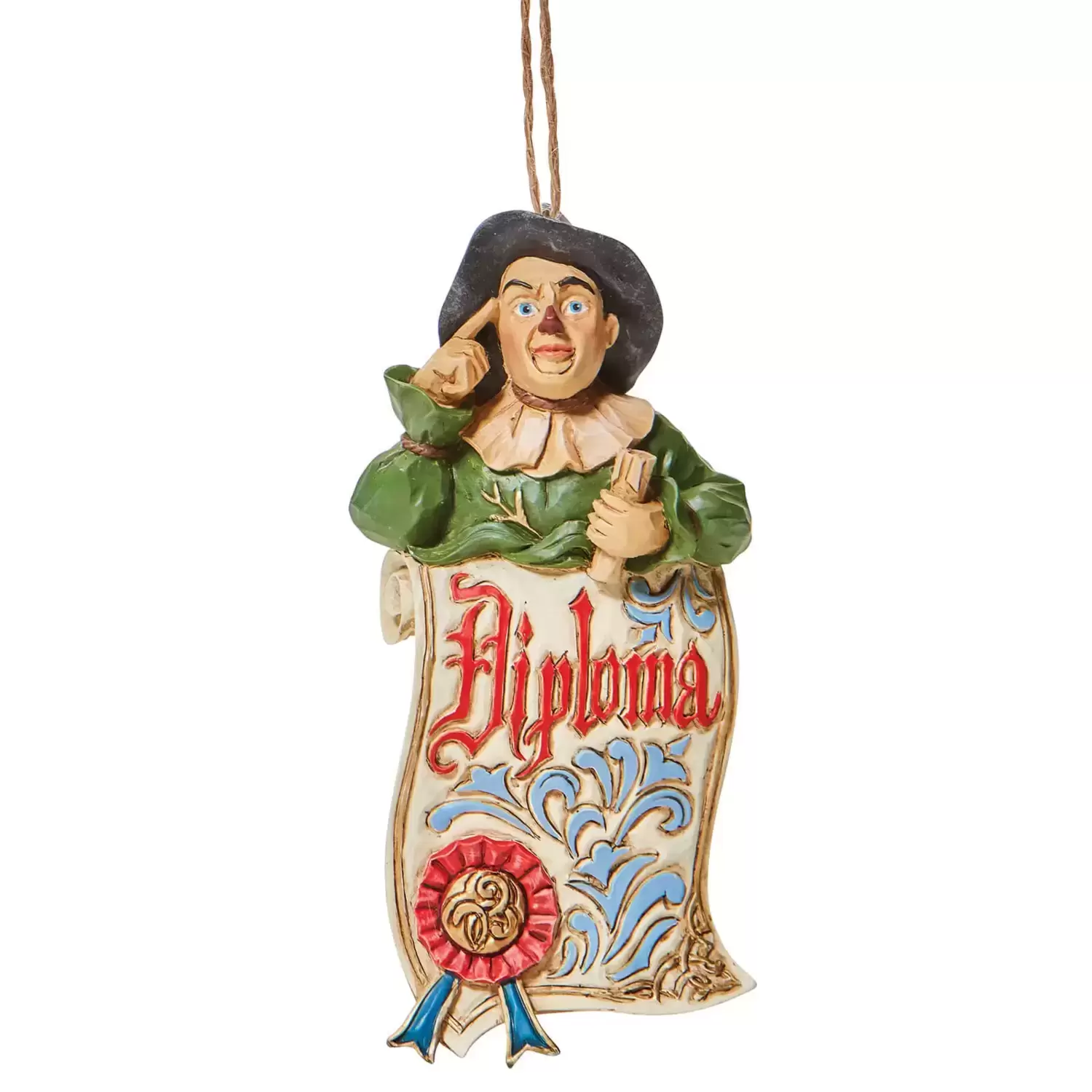 Le Magicien d\'Oz - Jim Shore - Scarecrow Diploma Hanging Ornament