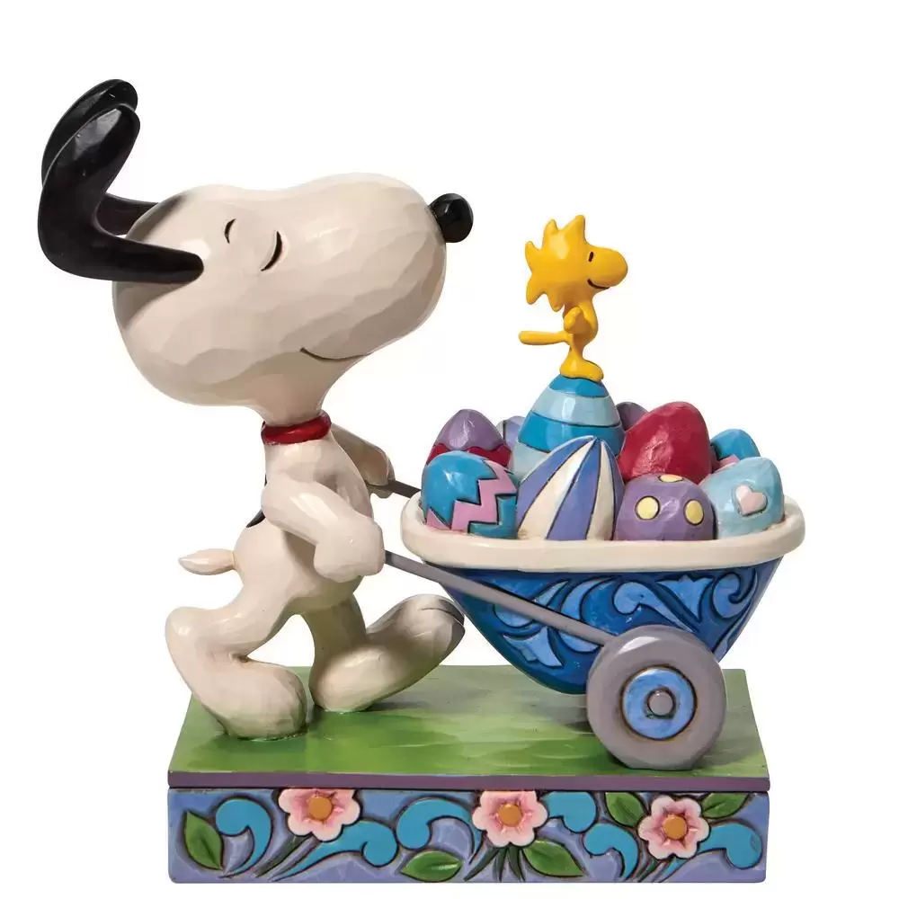 Peanuts - Jim Shore - Snoopy Easter Wheelbarrow