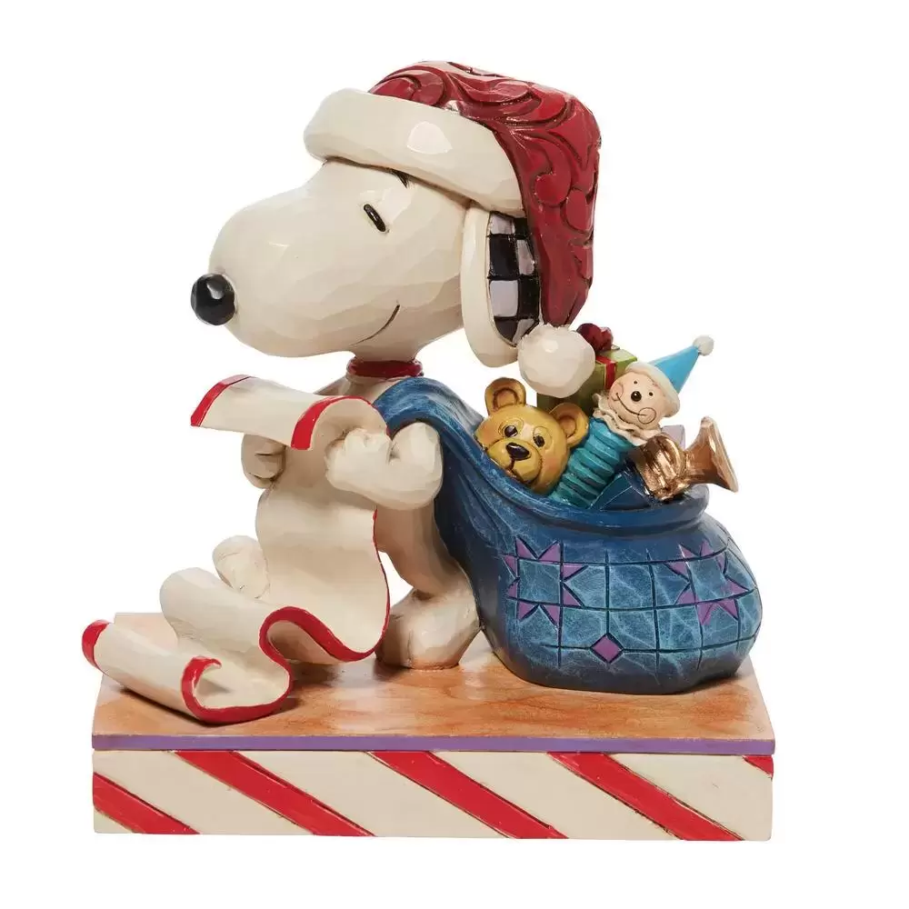 Peanuts - Jim Shore - Santa Snoopy with List and Bag