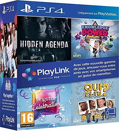 PS4 Games - Pack Jeux PlayLink PS4: Qui es tu ? + Knowledge is Power + SingStar Celebration + Hidden Agenda