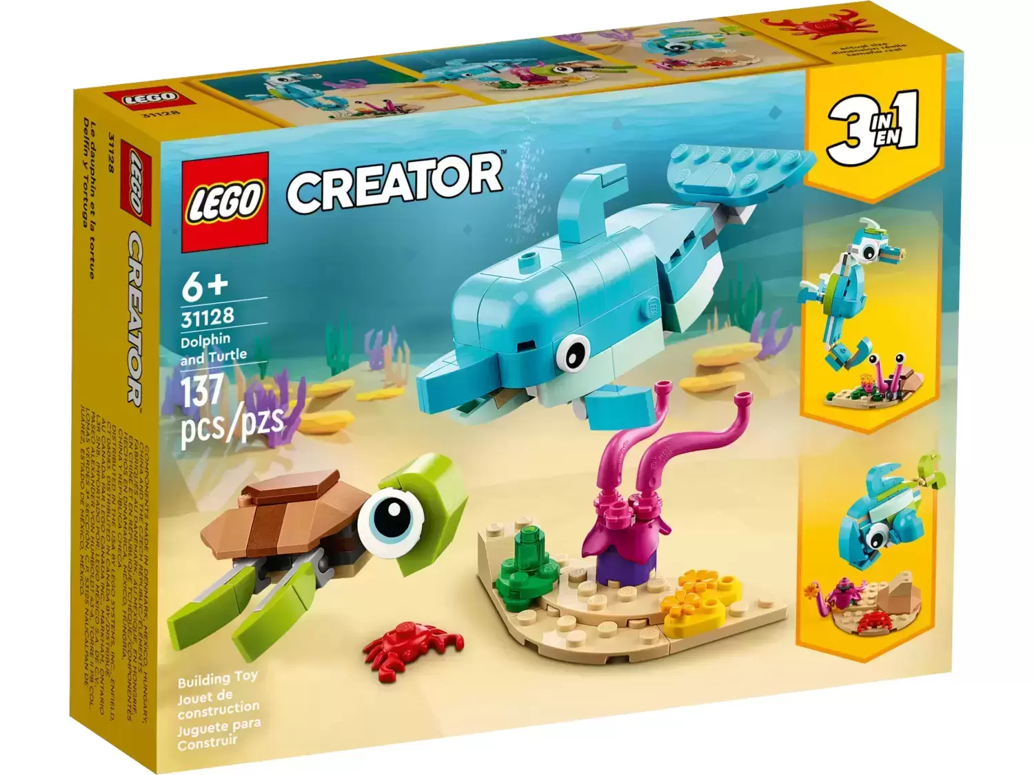 LEGO Creator - Dauphin et tortue - 3 en 1