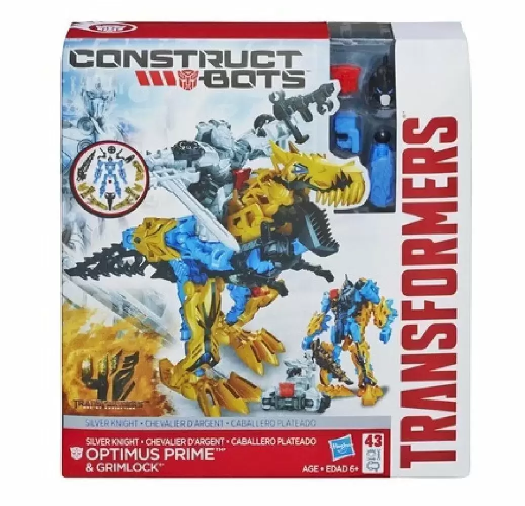 Transformers Construct Bots - Silver Knight Optimus Prime & Grimlock