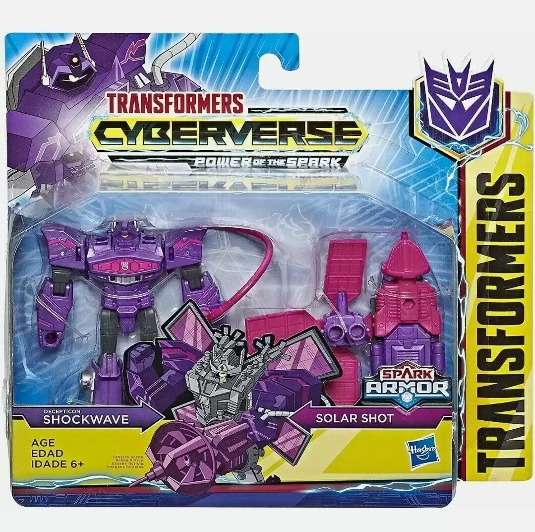 Transformers Cyberverse - Decepticon Shockwave & Solar Shot - Cyberverse Power of The Spark