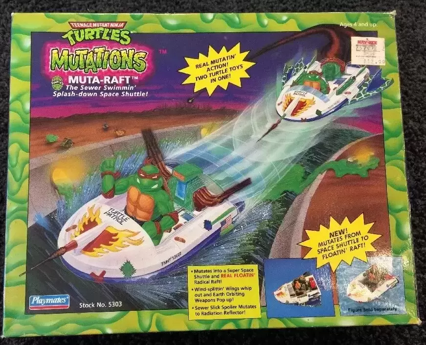 Vintage Teenage Mutant Ninja Turtles (TMNT) - Muta Raft