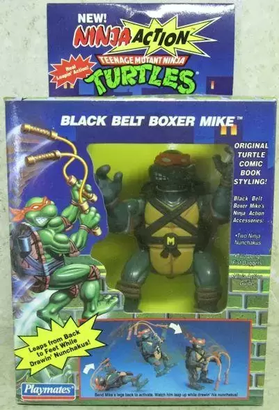 Vintage Teenage Mutant Ninja Turtles (TMNT) - Ninja Action (Black Belt Boxer Mike)